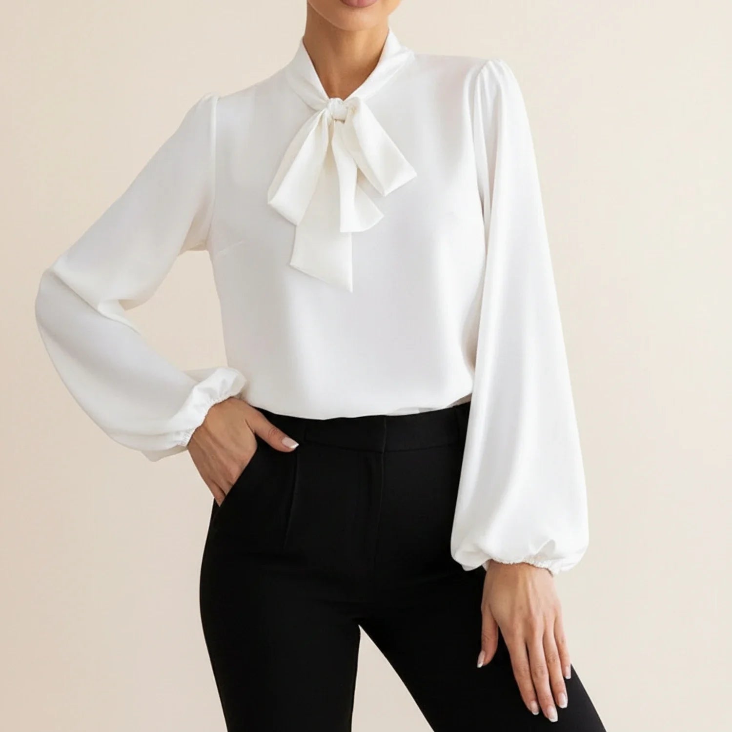 Women's Tie Neck Blouse