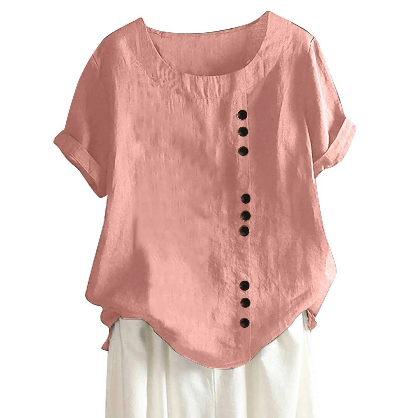 Women's Button-Down Short Sleeve Top