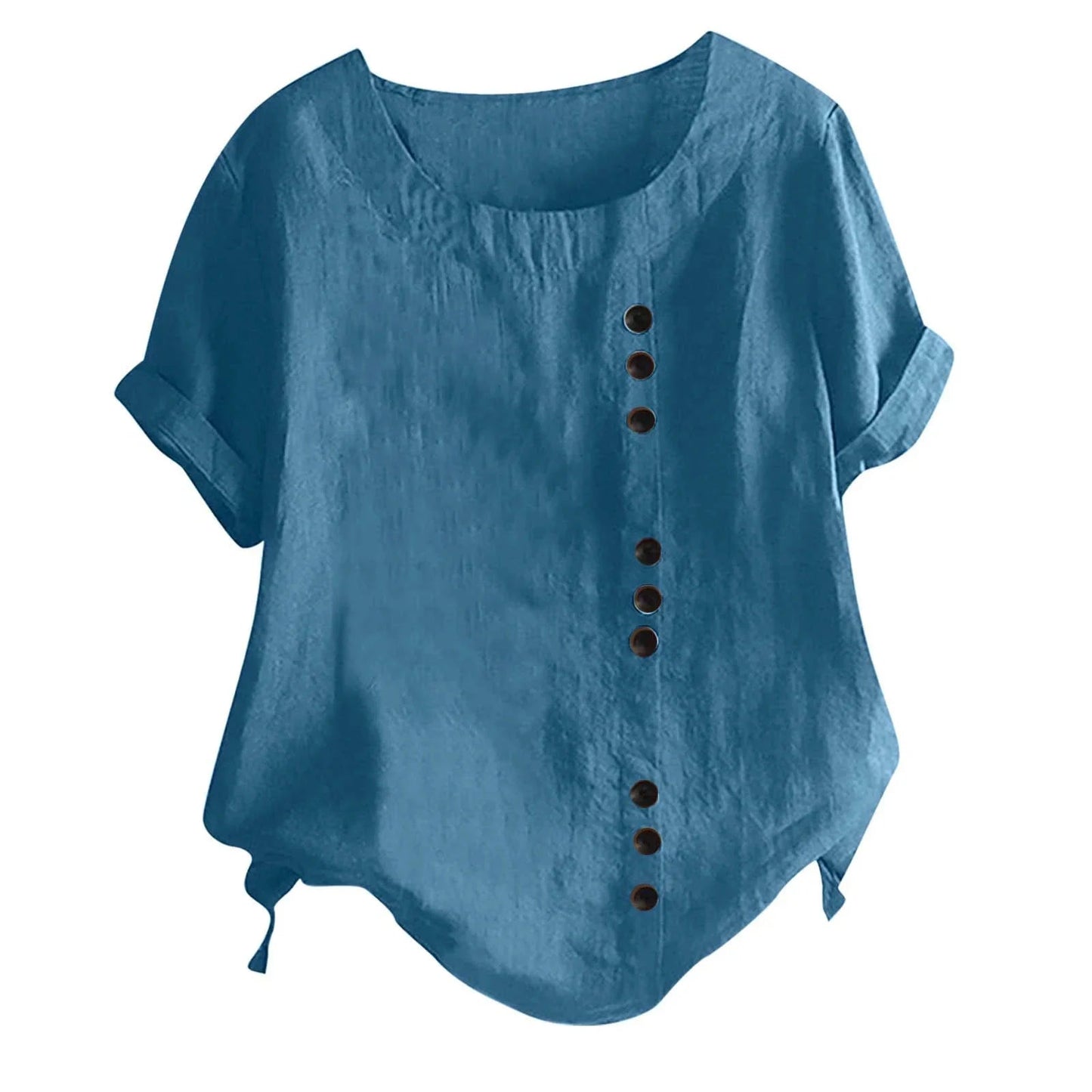 Women's Button-Down Short Sleeve Top