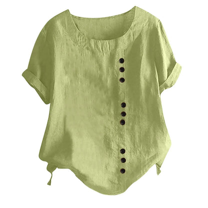 Women's Button-Down Short Sleeve Top